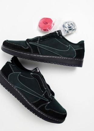 Кроссовки jordan 1 low x travis scott “black phantom”