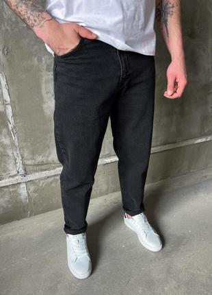 Черные джинсы mom / мужские базовые повседневные джинсы1 фото