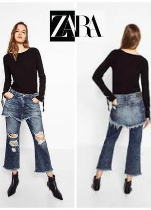 Оригинального дизайна стильные джинсы известного испанского бренда zara.новые с биркой.