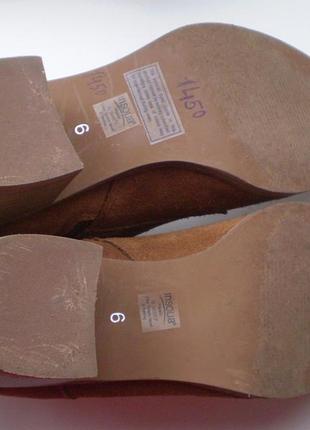 Женские замшевые ботинки marks &amp; spencer 0966 39р. замша, коричневые10 фото