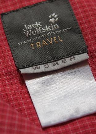 Прекрасная легкая летняя женская клечатая рубашка с коротким рукавом jack wolfskin4 фото