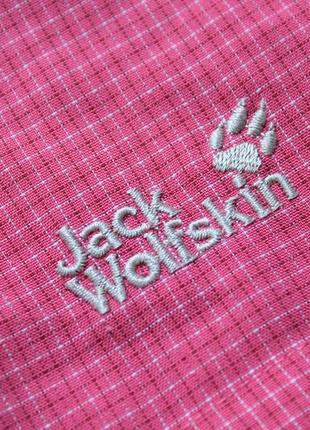 Прекрасная легкая летняя женская клечатая рубашка с коротким рукавом jack wolfskin5 фото