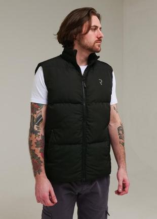 Мужская черная жилетка / брендовые спортивные безрукавка для мужчин