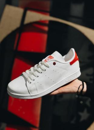 Кроссовки stan smith red and white5 фото