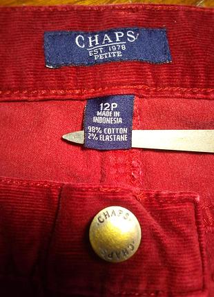 Джинсы вельветовые бордовые. chaps denim
