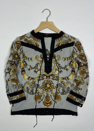 Винтажная женская шелковая блузка gucci silk pattern blouse vintage 20081 фото