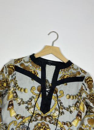 Винтажная женская шелковая блузка gucci silk pattern blouse vintage 20082 фото