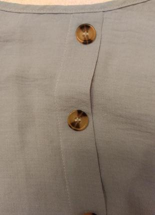 Фактурная блуза голубая кофточка на пуговицах большого размера. 20/48/4x3 фото