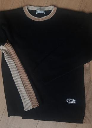 Светр чорний black smith кофта m італій худі світшот пуловер джемпер