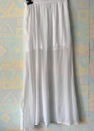 Белоснежная юбка в пол mango xs-s1 фото