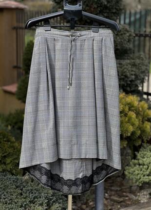 Стильная асимметричная юбка юбка-миди reserved м2 фото