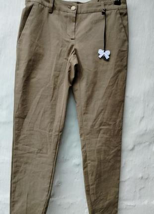 Новые стильные котоновые бежевые брюки cristinaeffe 💛