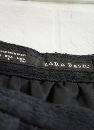 Черная жаккардовая юбка zara5 фото