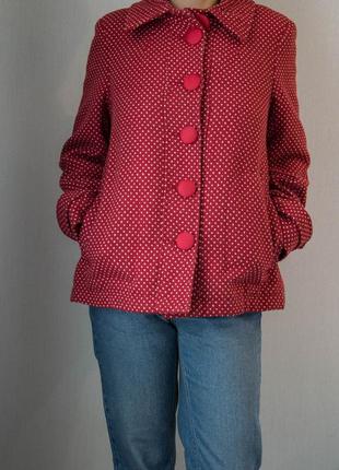 Красное демисезонное пальто castro женское, размер 40/l