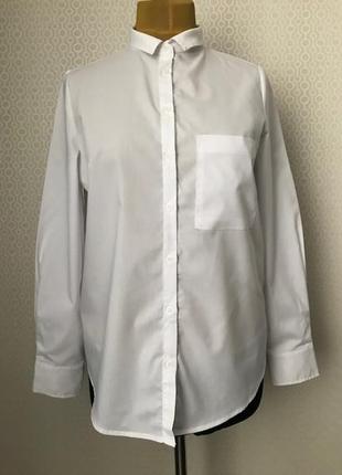 Белая рубашка свободного силуэта от шотландского бренда quiz, размер 14, укр 48-50