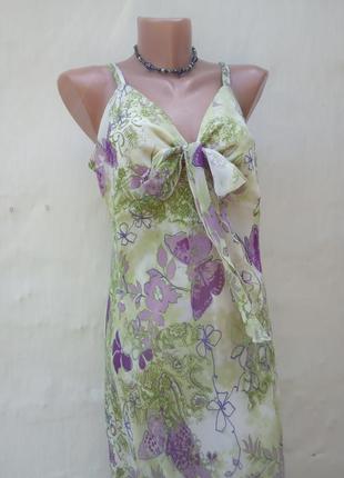 Распродажа! нежное лёгкое платье в принт бабочки,цветы 💃🏻💐👑 миди,сарафан.3 фото