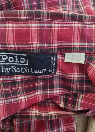 Хлопковая рубашка в клетку polo ralph lauren7 фото