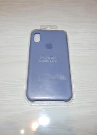 Чехол silicone case для iphone x / xs lavender gray2 фото