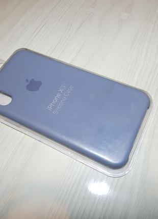 Чехол silicone case для iphone x / xs lavender gray4 фото