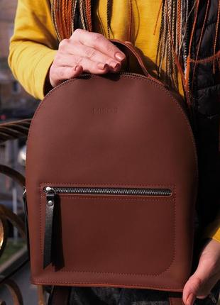 Рюкзак удобный маленький кожаный из натуральной кожи портфель кожаный из натуральной кожуры4 фото