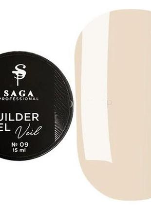 Гель для нарощування saga professional builder gel veil 05 (кораловий), 15 мл