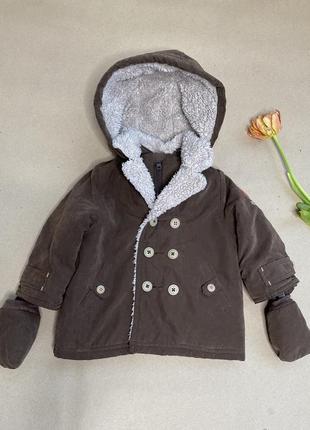 Демисезонная курточка для малыша с утеплителем и флисовой подкладкой / детская куртка3 фото