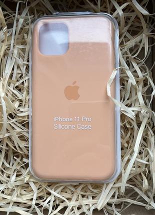 Чохол на iphone 11 pro з закритим низом silicone case чохол для айфон з закритим низом