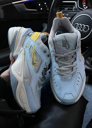 🔥жіночі кросівки nike m2k tekno blue yellow