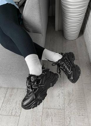 Рефлективные черные кроссовки3 фото