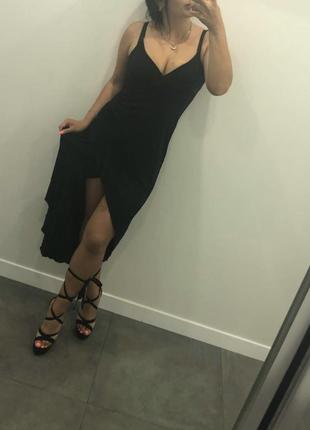 Плаття асиметричне чорне