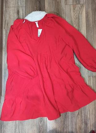 Платье красного цвета, платье h&amp;m xl