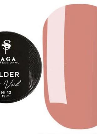 Гель для нарощування saga professional builder gel veil 05 (кораловий), 15 мл