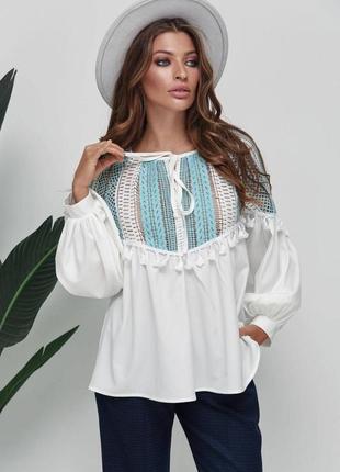 Блуза жіноча із зав'язками на грудях
