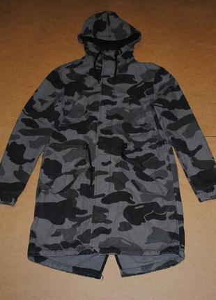 Devided h&m парка куртка камуфляж camo
