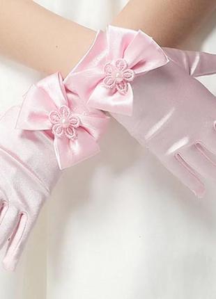Рукавички дитячі гарні під сукню рожеві