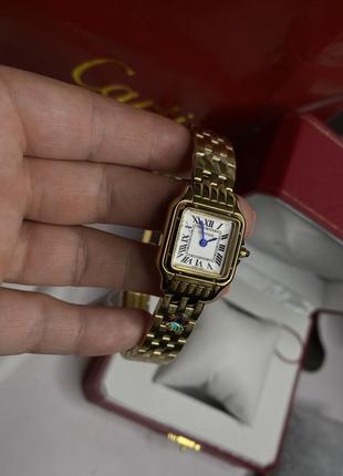 Женские часы c*rtier mini наручные квадратные на стальном браслете6 фото