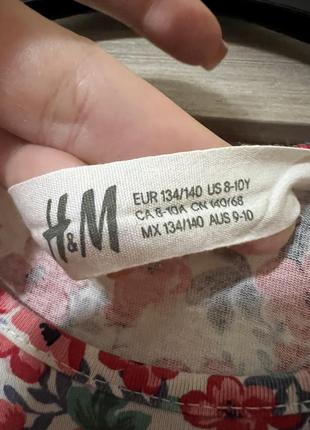 Платье в цветочек h&m 8-10 лет5 фото