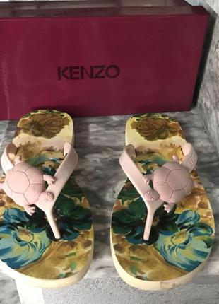 Kenzo вьетнамки с черепашкой оригинал 35.5 36