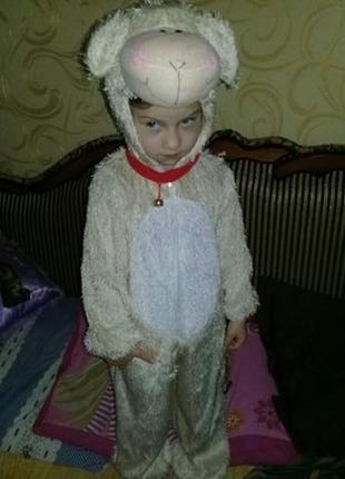 Карнавальний костюм овечка, баранчик на 5-6років.