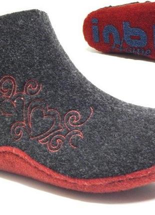 Ботинки комнатные фетровые женские inblu p2-6h(025)