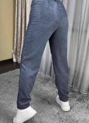 Повседневные брюки, р.s,m,l, вельвет, серый2 фото