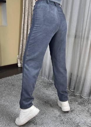 Повседневные брюки, р.s,m,l, вельвет, серый6 фото