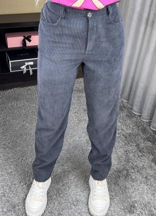 Повседневные брюки, р.s,m,l, вельвет, серый7 фото