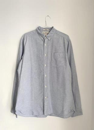 Голубая рубашка из плотного хлопка h&m