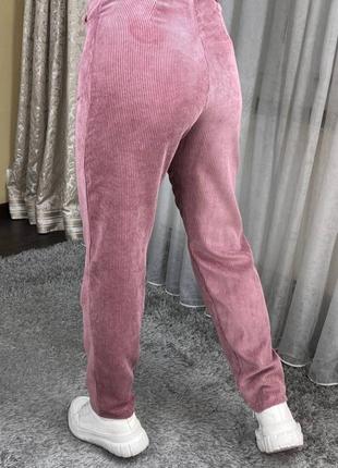 Повседневные брюки, р.s,m,l, вельвет, розовый6 фото