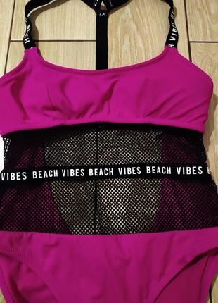 Beach vibes купальник яскраво рожевого кольору2 фото