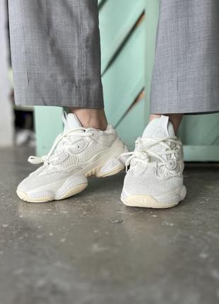 Adidas yeezy 500 light biege5 фото