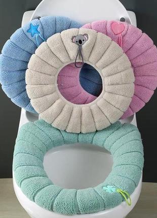 Мягкое сиденье унитаза, накидка-подушка для сидения унитаза, теплый унитаз, универсальная.