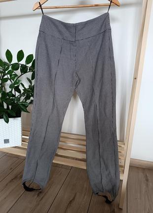 Женские брюки в гусиную лапку, стильные женские лосины, штаны с штрипками1 фото