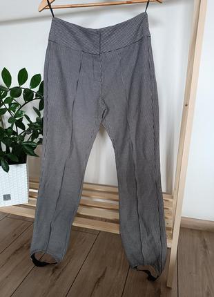 Женские брюки в гусиную лапку, стильные женские лосины, штаны с штрипками2 фото